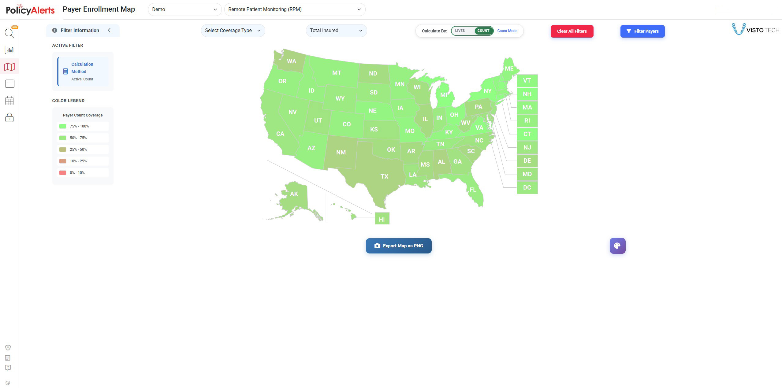 Payer Map - Count